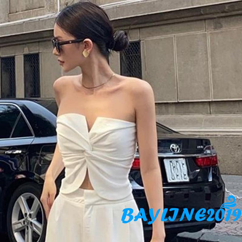 Áo Croptop Sát Nách Màu Sắc Đơn Giản Thời Trang Xuân Hè Cho Nữ