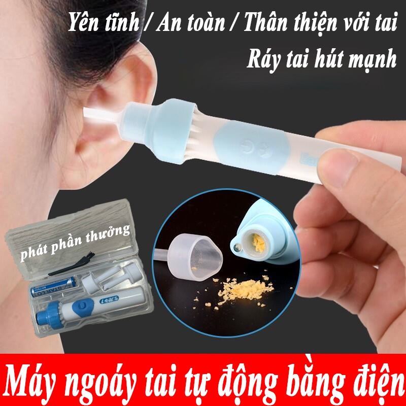 Máy Hút Ráy Tai Nhật Bản（Đầu mềm*2, pin*1, bàn chải*1