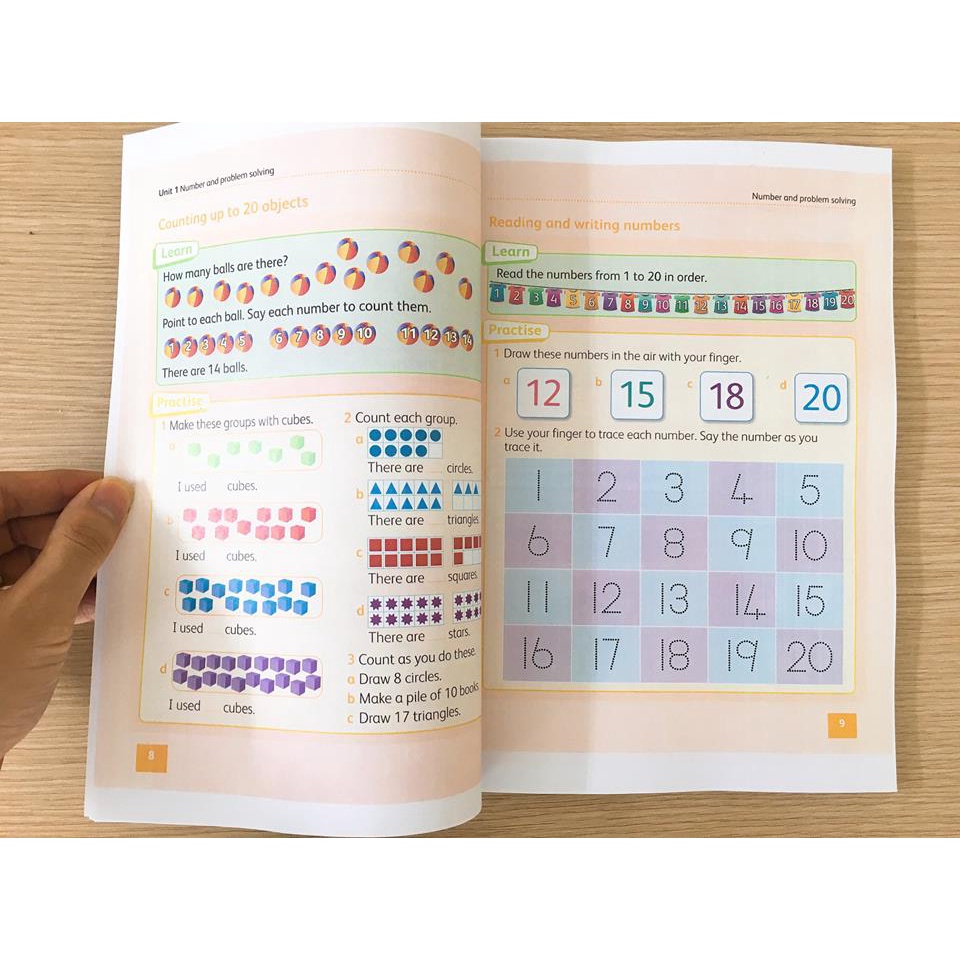 Hodder Cambridge Primary Maths- Stage 1- LB +WB - in đẹp