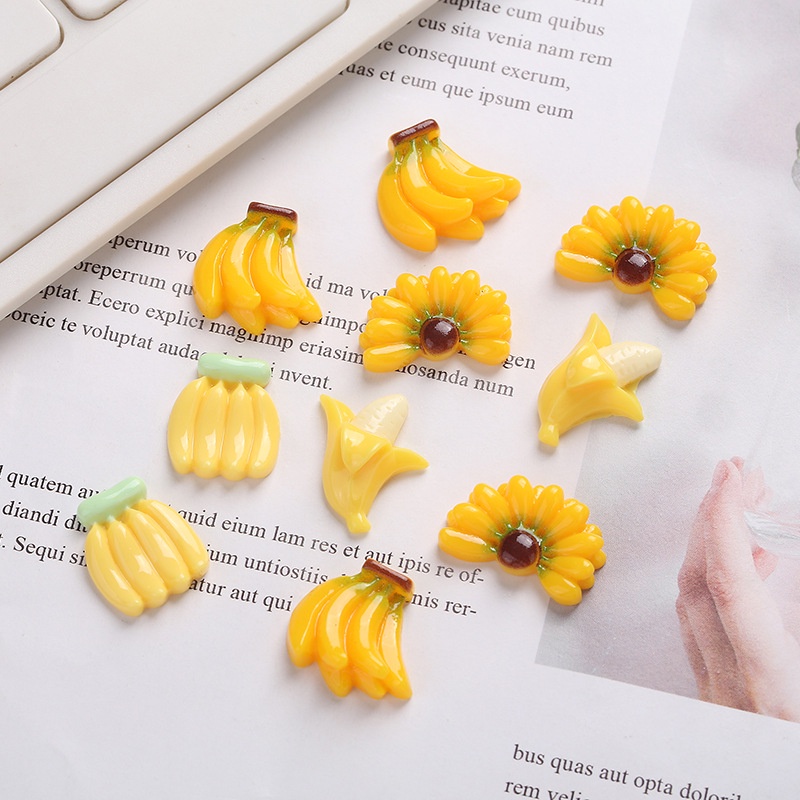 Đồ chơi trang trí hình quả chuối bằng resin xinh xắn làm đẹp nhà búp bê đồ chơi DIY E1104