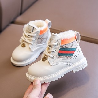 Giày Boot Martin Cổ Ngắn Lót Cotton Dày Dặn Phong Cách Hàn Quốc Thời Trang Mùa Đông Mới Cho Bé Trai Và Gái