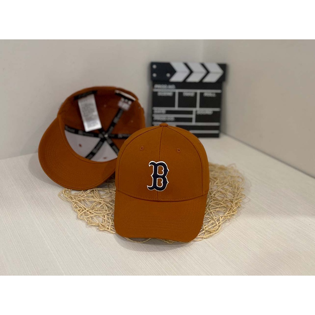 Mũ lưỡi trai Màu nâu MLB thêu logo chữ B siêu HOT,nón kết lưỡi trai phong cách Hàn quốc logo chữ B cao cấp,hàng xuất dư.
