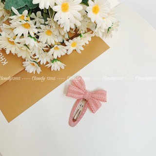 Kẹp tóc ren thắt nơ dễ thương cho bé