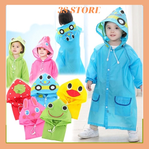 Áo mưa cho bé trai bé gái áo mưa trẻ em hình thú dễ thương cho bé từ 2