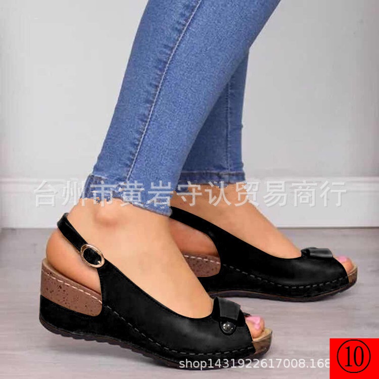 Giày Sandal Đế Xuồng Mềm Thoải Mái Thời Trang Mùa Hè 2022 Cho Nữ