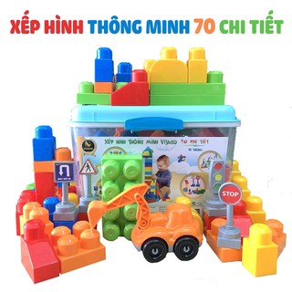 Xếp hình chính hãng Vijago Việt Nam - Hộp 70 chi tiết