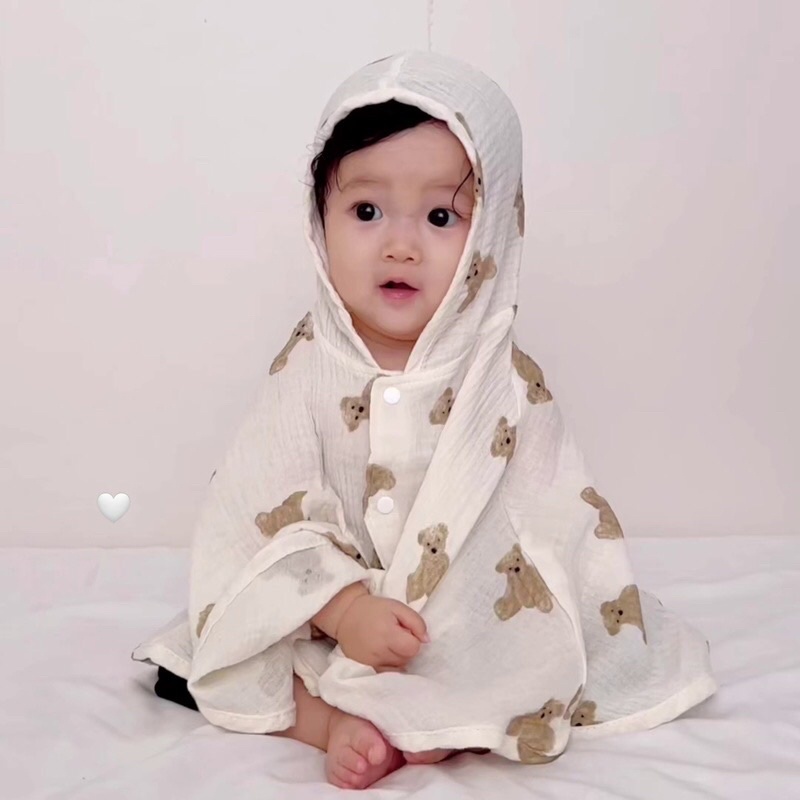 Áo choàng xô muslin chống nắng, chống gió lạnh cho bé - ảnh sản phẩm 3