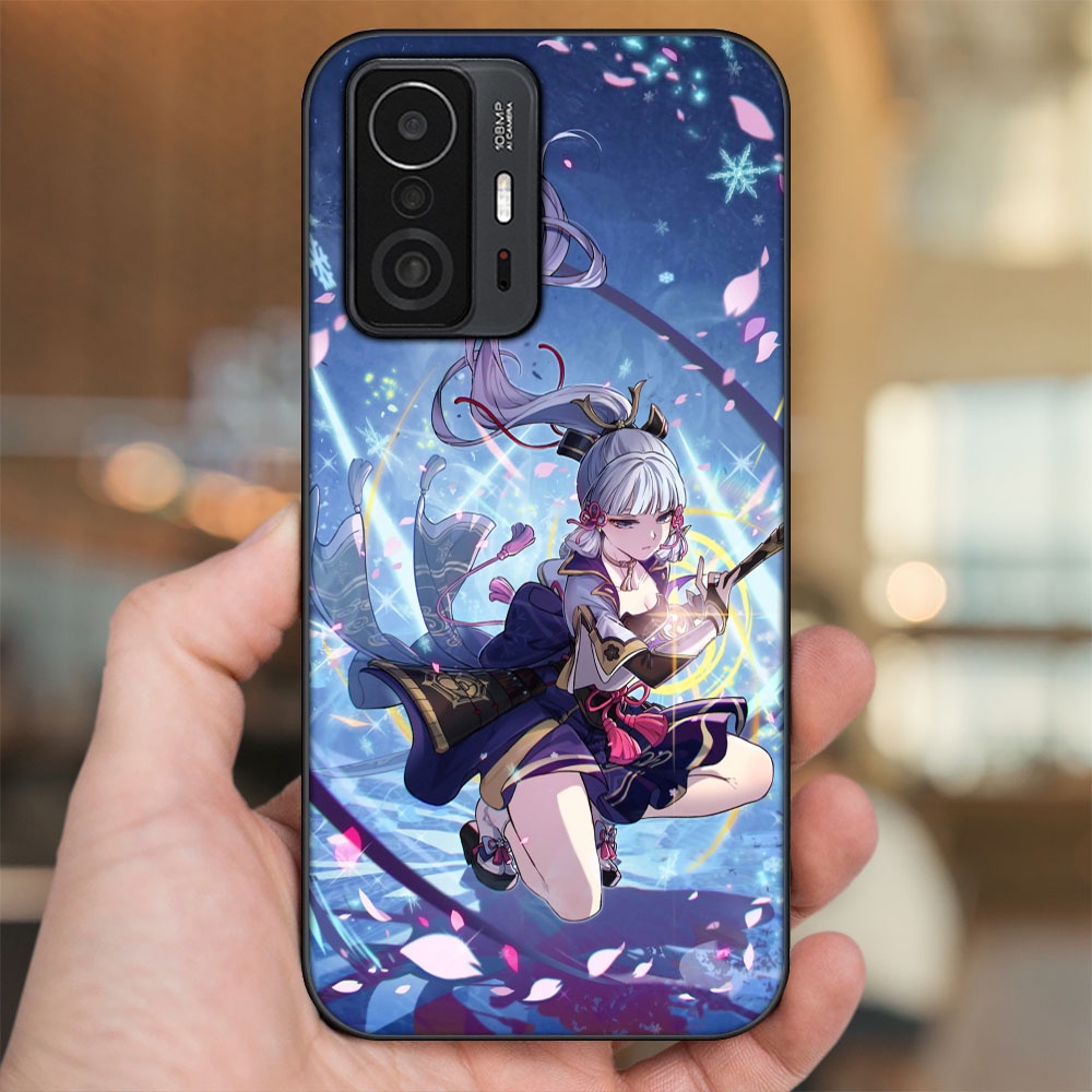 Ốp lưng Xiaomi 11T Pro 5G viền đen in hình Ayaka Genshin Impact