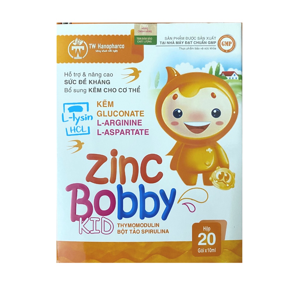 Kẽm cho bé ZIN C BOBBY KID, bổ sung Kẽm, Lysine, DHA, giúp cải thiện biếng ăn & tăng sức đề kháng cho trẻ