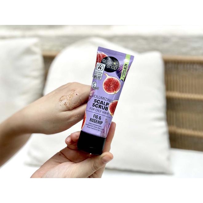 Tẩy Da Chết Cho Da Đầu Organic Shop Chiết Xuất Từ Quả Vả Và Dầu Tầm Xuân Bản Anh 75ml