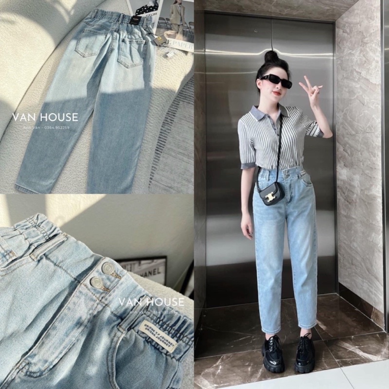 QUẨN BAGGY BÒ CẠP CHUN TRƠN