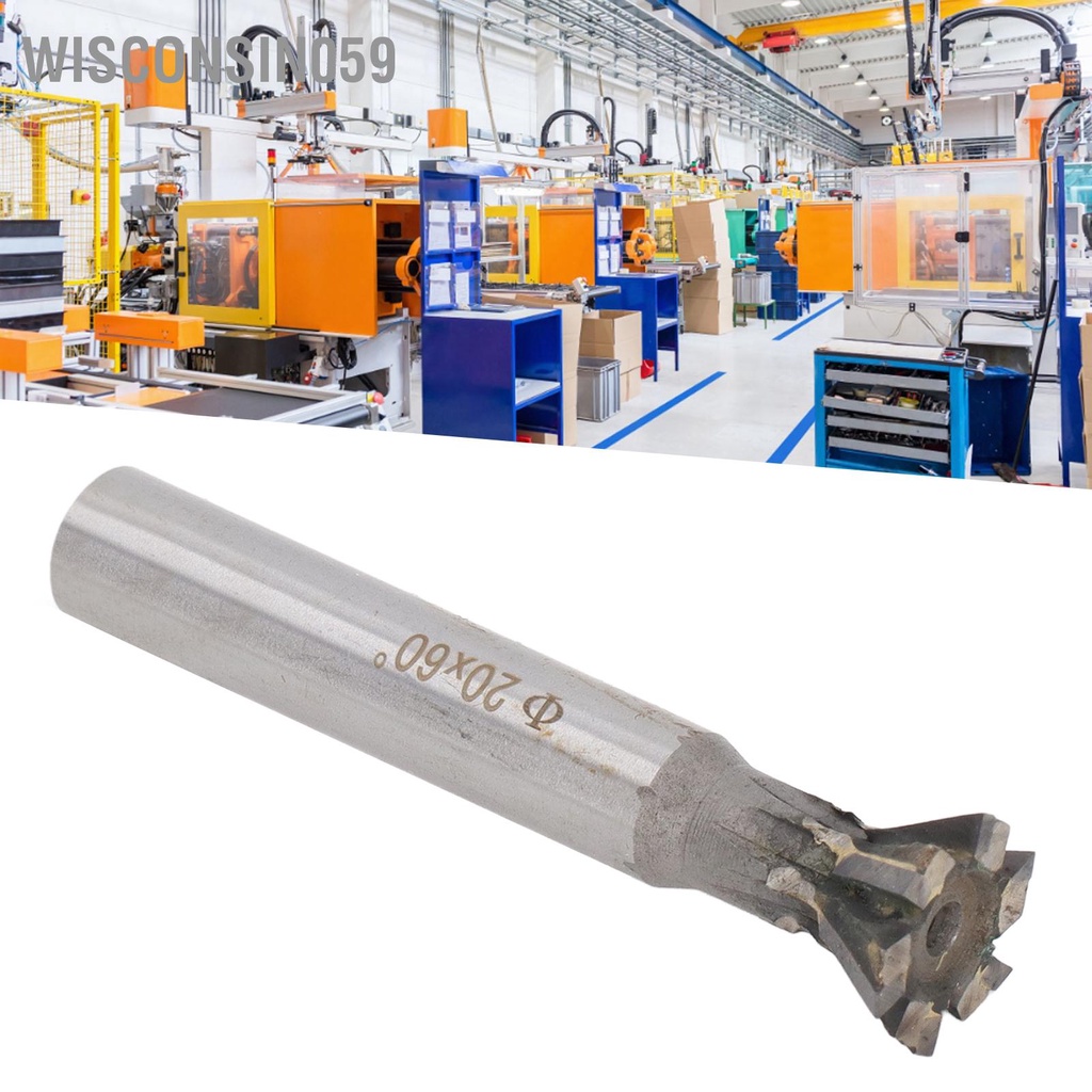 [Hàng Sẵn] Dao cắt đuôi dovetail 60 độ cacbua 20mm 6 sáo phay rãnh Trục thẳng 【Wisconsin059】