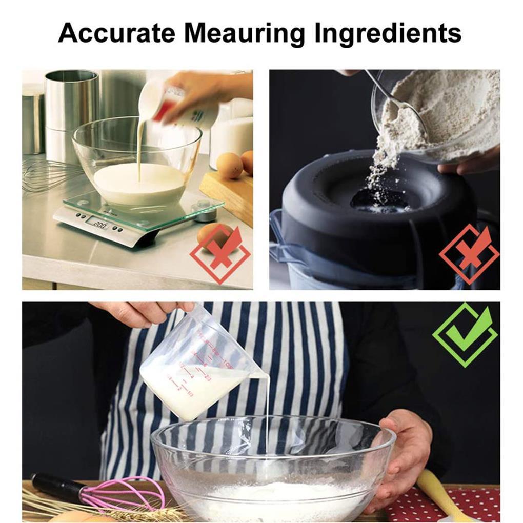 Cốc Đong Bằng Nhựa Hình Chữ V Chống Trượt Tiện Dụng Cho Nhà Bếp