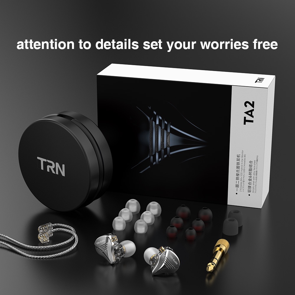 Tai Nghe Nhét Tai TRN TA2 Âm Thanh HiFi  Vỏ Kim Loại Có Thể Tháo Rời