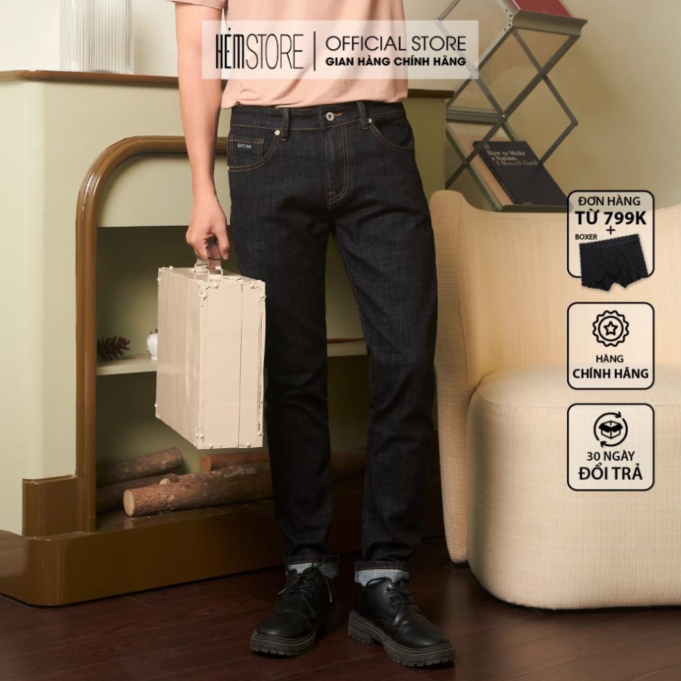 Quần Jean Nam Màu Đen Muối Tiêu Slim-fit SAQJ48 |SATOSHI| *