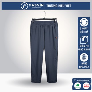  Quần gió nam 02 lớp FASVIN QBC22541.SG ống suông lót lưới hàng cao cấp 