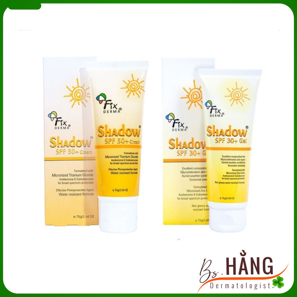 Fixderma - Gel Chống Nắng - Fixderma Shadow SPF 30+ Gel - Chống Nắng, Dưỡng Da, 75g