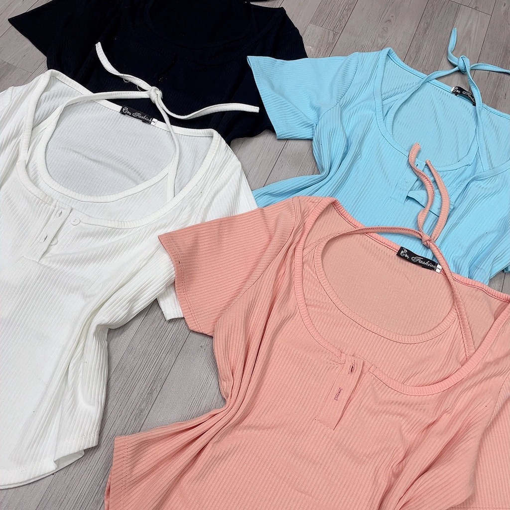 Áo Kiểu Croptop Bigsize Gợi Cảm Có Lót Yếm Trong Cột Dây,Áo Thun Kiểu Big Size Chất Thun Gân Tăm Tôn Vòng 1 MÃ G16