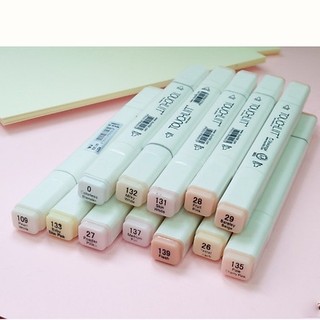Bộ bút marker TOUCHLIIT 6 gam màu Da (hộp nhựa)