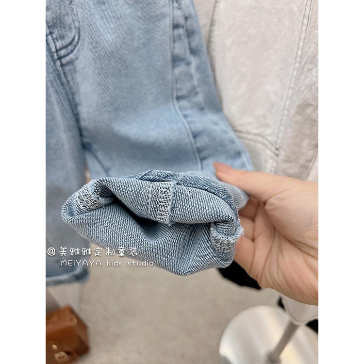 Quần Jeans Denim Mềm Co Giãn Thời Trang Hàn Quốc Nhật Bản 2022 Cho Bé Trai
