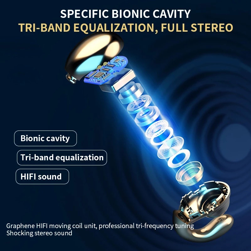 Tai Nghe Nhét Tai TZUZL S19 Bluetooth 5.0 Không Dây Âm Thanh Stereo HiFi Có Đèn LED Và Mic