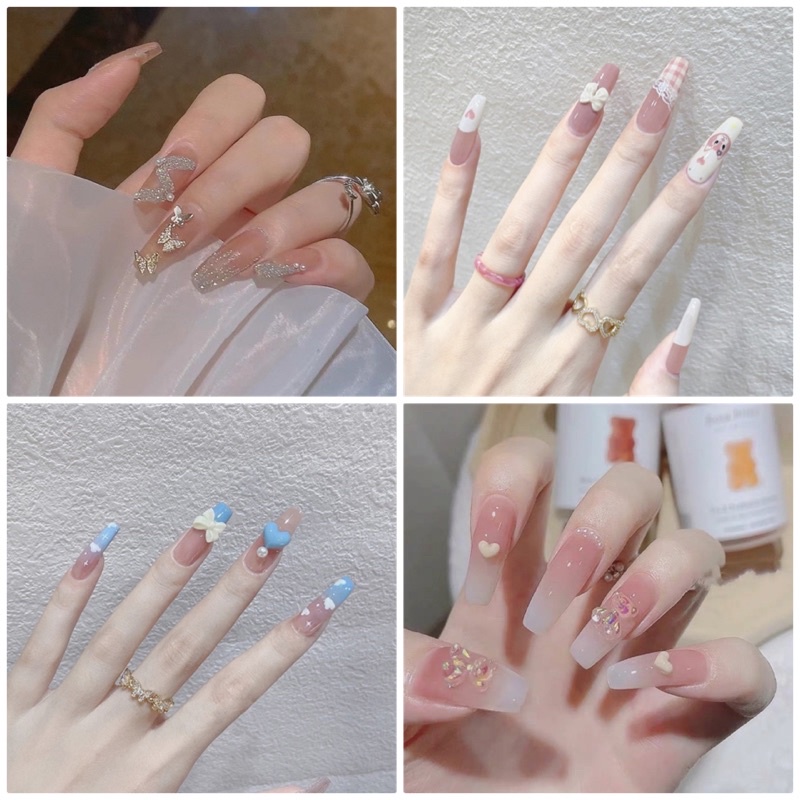 Hộp 24 móng tay kèm keo. Có thể tái sử dụng nhiều lần