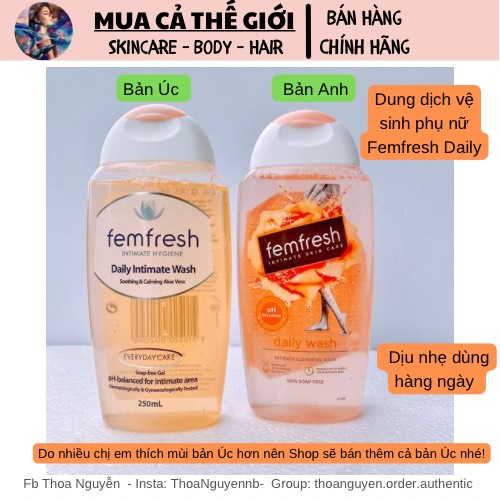 Dung dịch vệ sinh phụ nữ daily intimate wash - ảnh sản phẩm 1