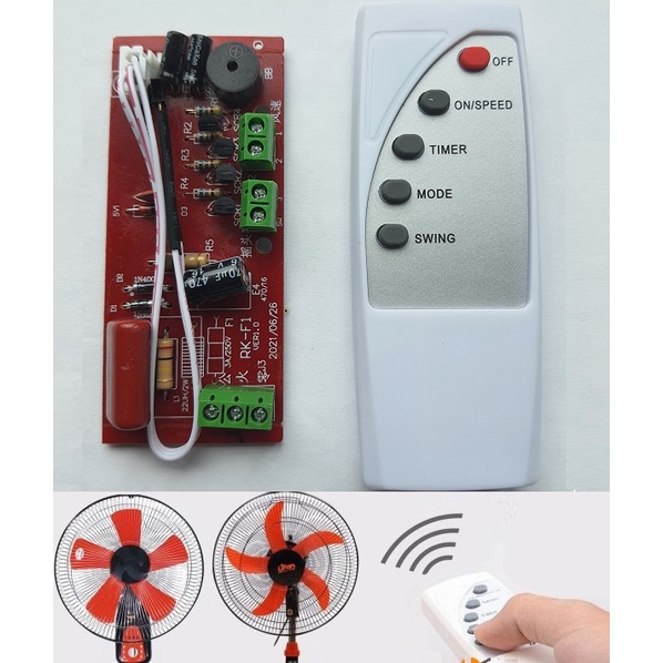 Mạch điều khiển quạt từ xa mạch đỏ có ic bảo vệ quá áp - NSC Việt Nam