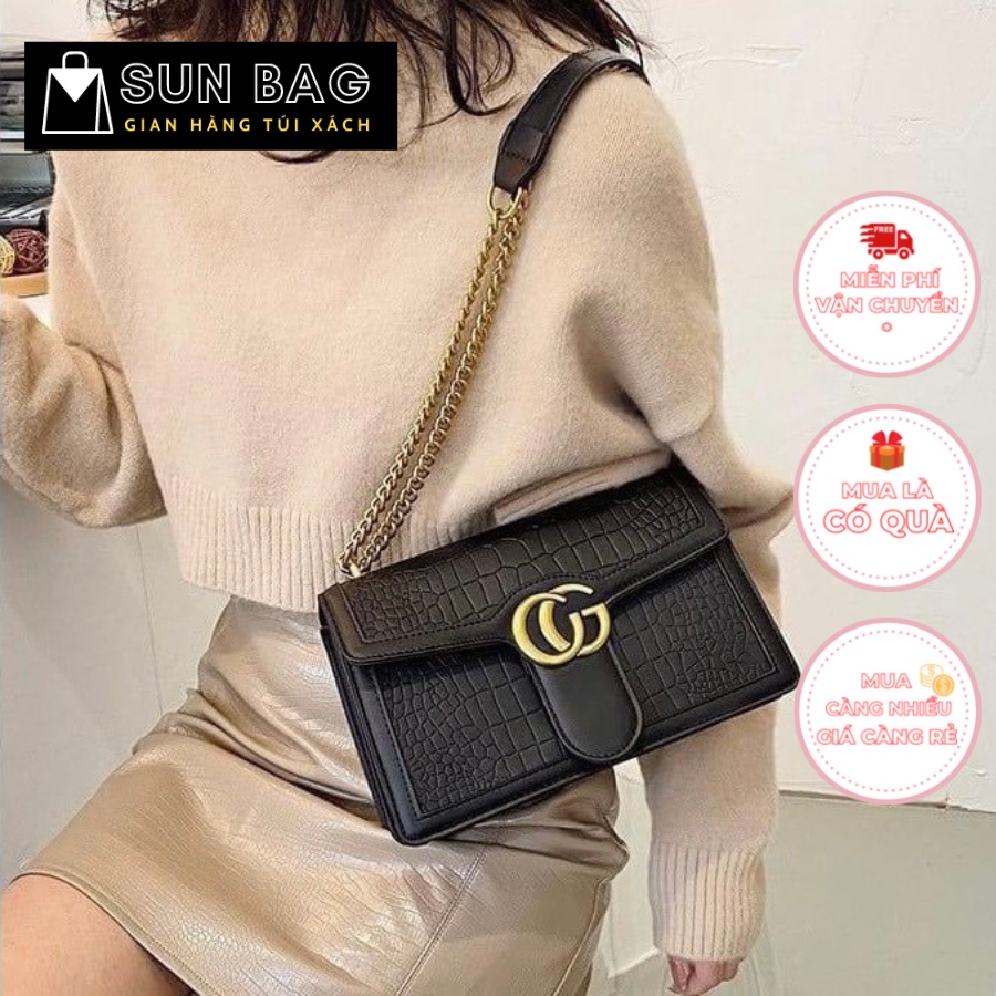Túi xách nữ đeo chéo, đeo vai Sun, dùng đi chơi, đi học, đi làm, chất da đẹp, thời trang cao cấp size 24cm SB331