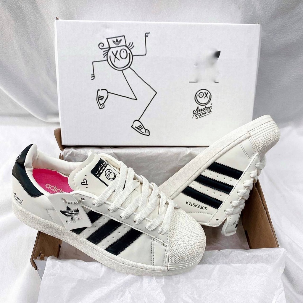 Giày thể thao Adidas Superstar X André Saraiva 'Cream' hot trend 2022