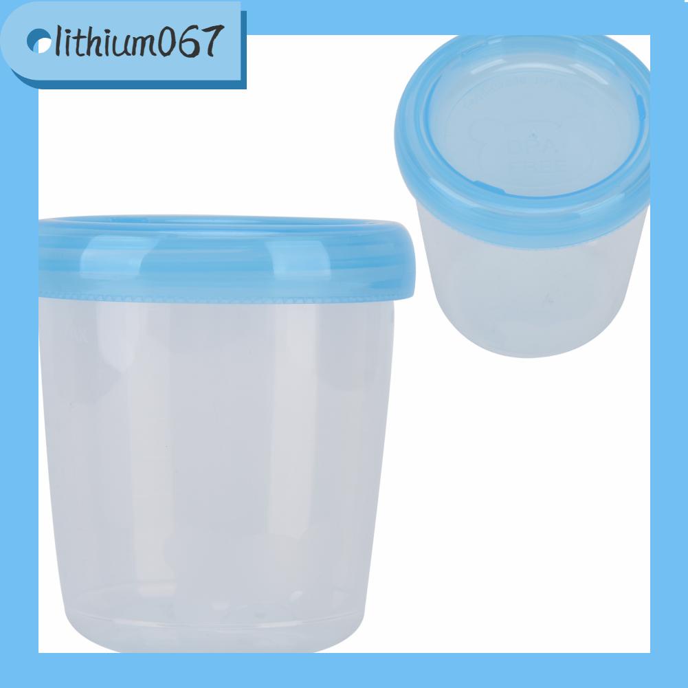 Lithium067 Lọ bảo quản thức ăn cho trẻ sơ sinh Chống rò rỉ Hộp đựng có thể tái sử dụng Sữa mẹ nắp đậy kín 180ml