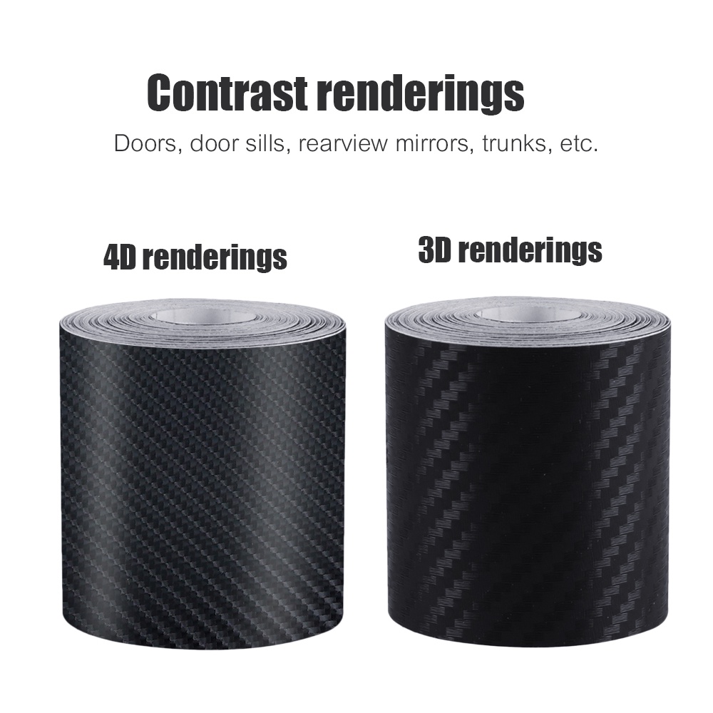 Cuộn Phim Vinyl Sợi Carbon 4D Dày 3M 10cm X 10m Chống Nước Dán Xe Hơi DIY