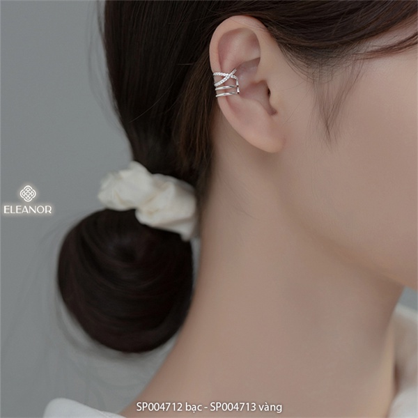 Bông tai nữ gắn vành Eleanor Accessories chữ X nhiều vòng phụ kiện trang sức (một chiếc) 4712