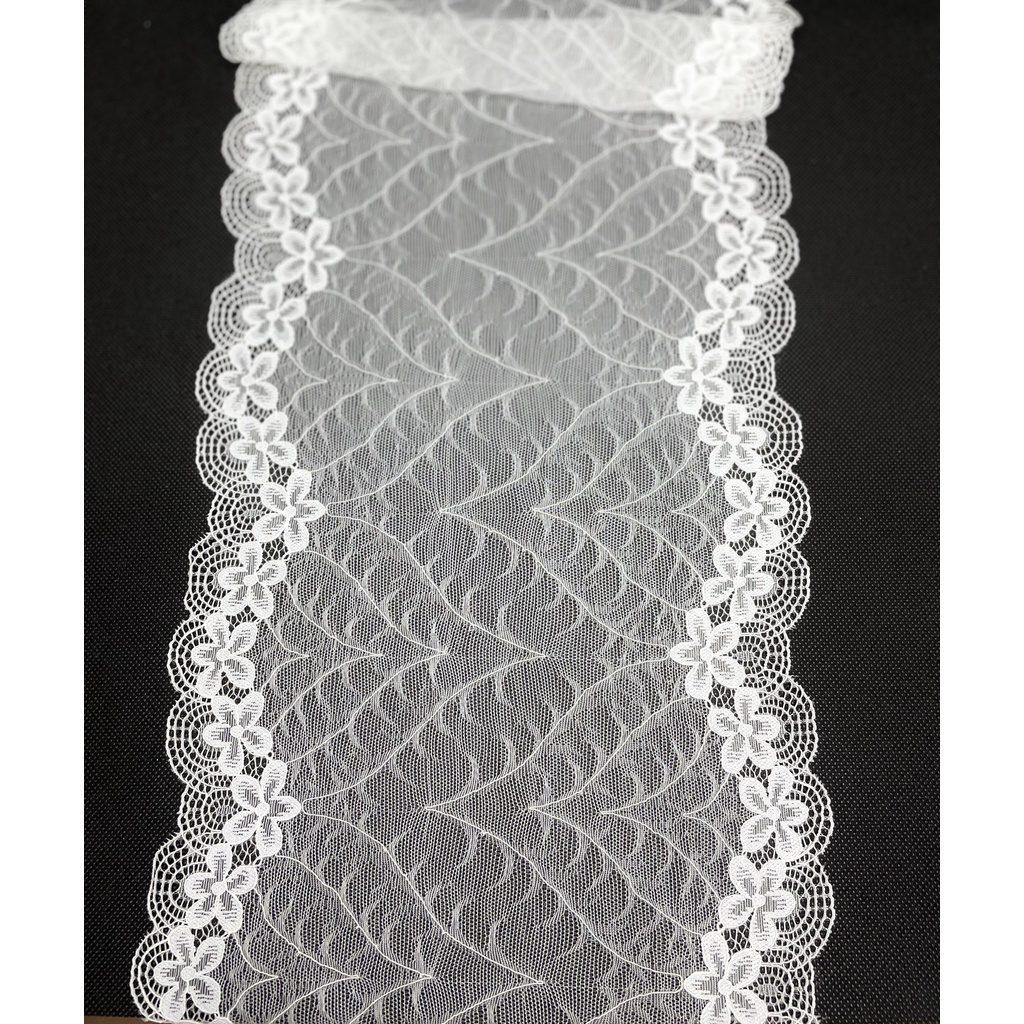 - 1m Vải ren co giãn may đồ lót, đồ ngủ, trang trí áo đầm - V001 - Khổ 21cm
