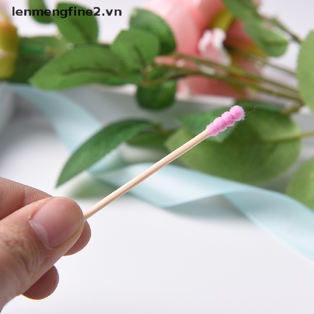 Túi 100 tăm bông cotton 2 đầu màu kẹo