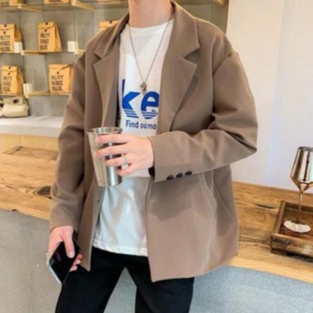 Áo khoác Nam, Áo Blazer Nam Form Rộng phong cách Hàn Quốc Fashion Tino AD006 | BigBuy360 - bigbuy360.vn