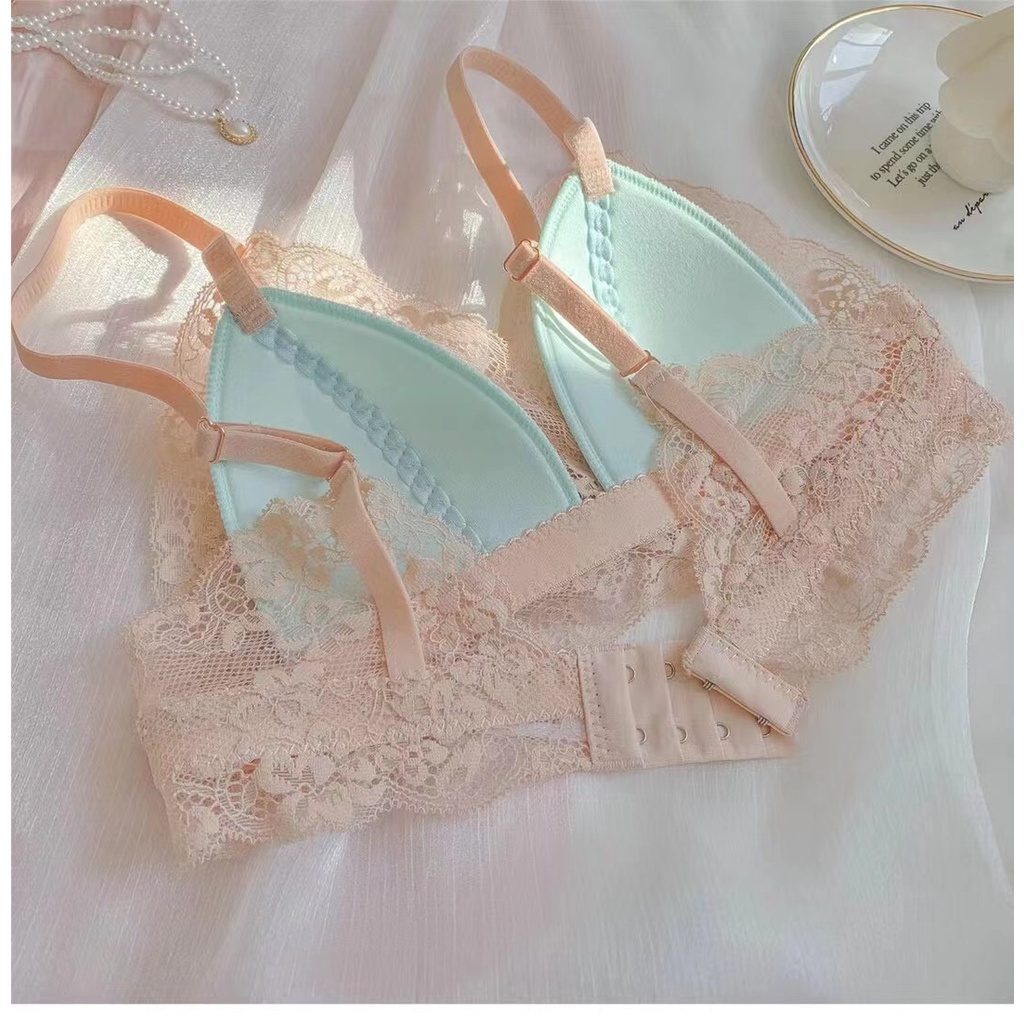 Áo lót Mỏng Cúp Ngực Không Gọng Thoải Mái Thoáng Khí Kiểu Pháp Quyến Rũ Cho Bạn Gái