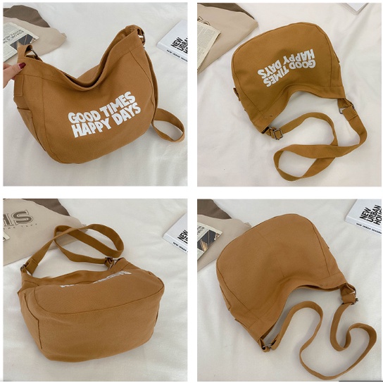 Túi Xách Đeo Vai Vải Canvas Đeo Chéo Phong Cách Nhật Bản Thời Trang Cho Nam Nữ HB