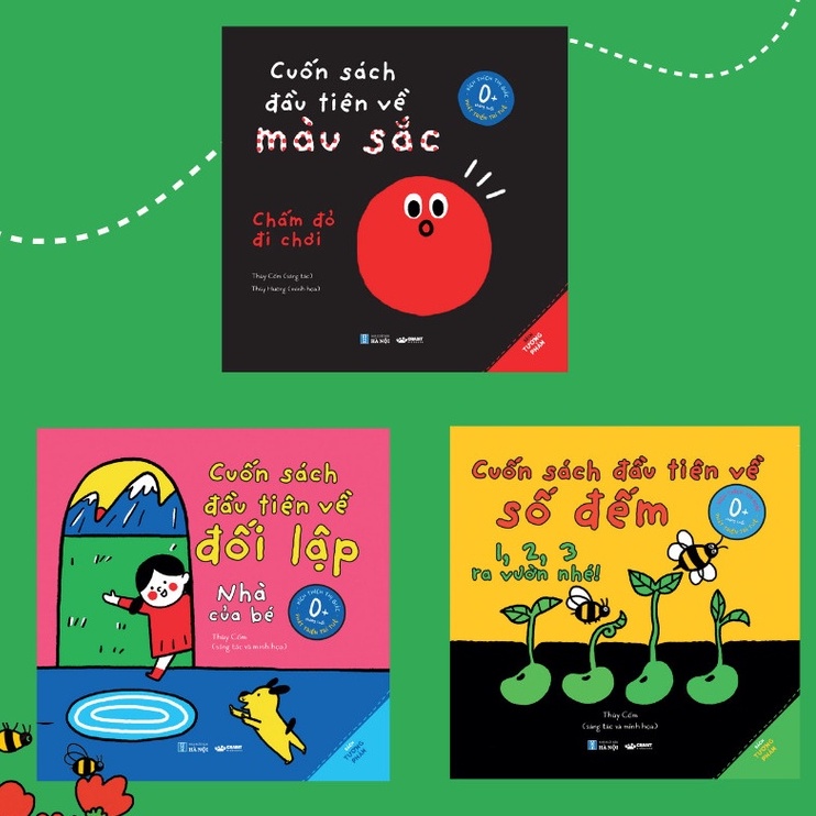 Sách - Bộ Tương Phản/ Contrast Book dành cho trẻ sơ sinh - Crabit Kidbooks