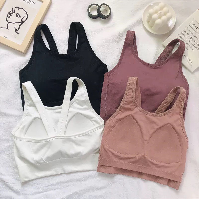 Áo Bra Nữ Dáng Coroptop Lưng Dây Chéo Siêu Hot V88