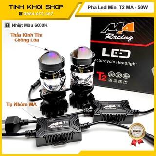 Đèn pha led bi mini t2 ma cos 45w - fa 50w sáng nhất trong phân khúc bi cầu mini chính hãng ma racing