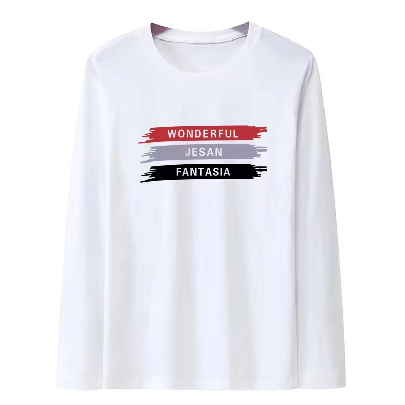 Áo Thun Tay Dài Cổ Tròn Dáng Ôm In Họa Tiết Thời Trang Xuân Thu Cho Nam