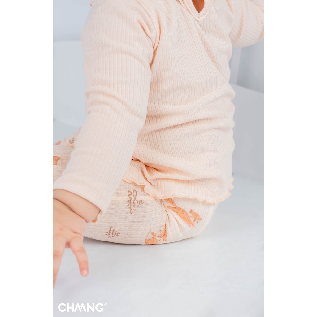Chaang bộ quần áo dài tay cổ bèo Chaang Northern cho bé AW22 hihistores