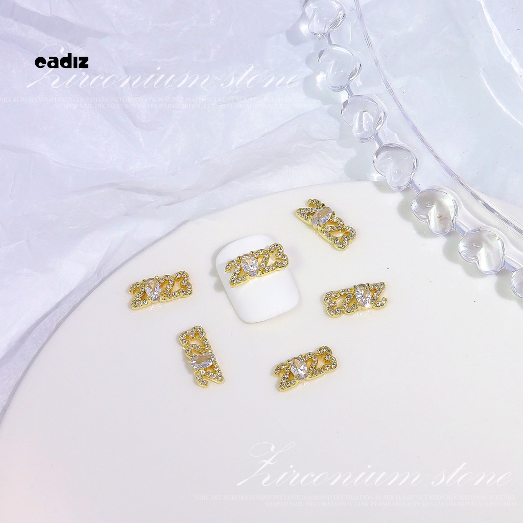 Hộp Hạt Kim Cương Giả Hình Số 2023 Mini Trang Trí Móng Tay Dễ Dàng Mang Theo Manicurist 2023