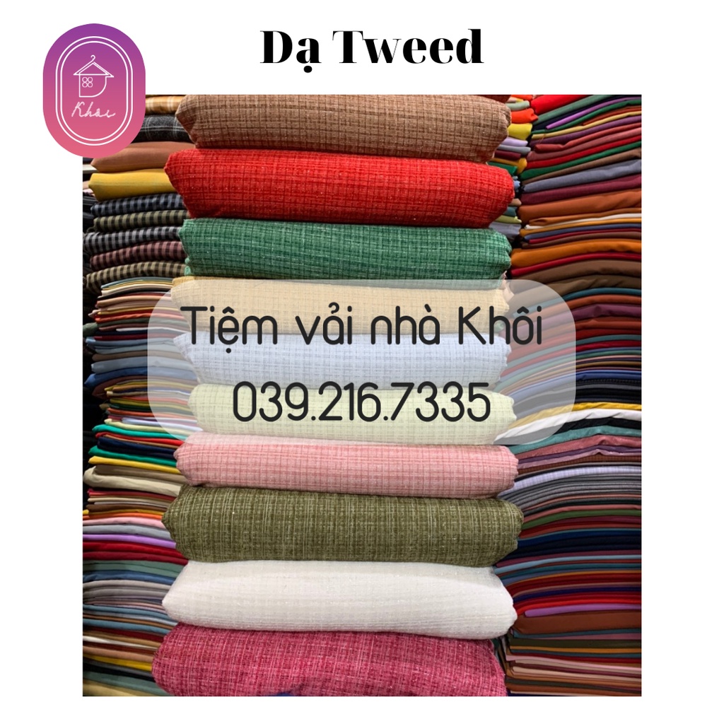 Vải dạ tweed chất siêu đẹp, hot trend 3 năm liền may blazer,vest,chân váy sang chảnh
