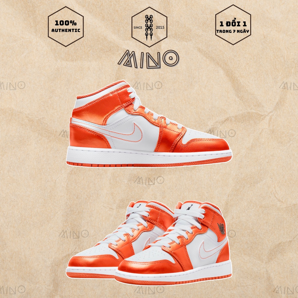 Giày Air Jordan 1 Mid SE GS Electro Orange (DM4228-800)