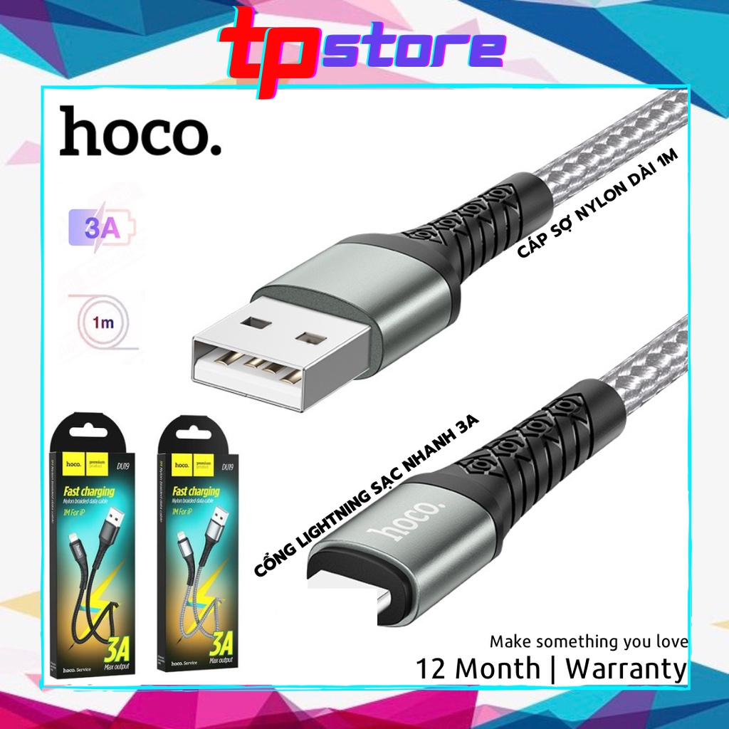 Dây sạc nhanh cho điện thoại IP - Hoco DU02/DU19 Cáp sạc nhanh dành cho các dòng IP - TP Store