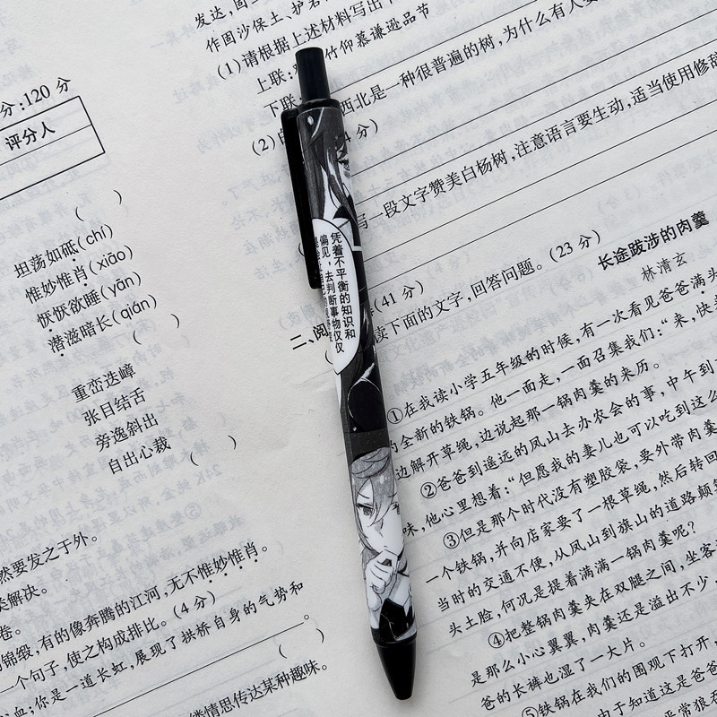 Bút Bi Viết Genshin impact - Bút Bi Học Sinh, Sinh Viên Văn Phòng Mực Đen