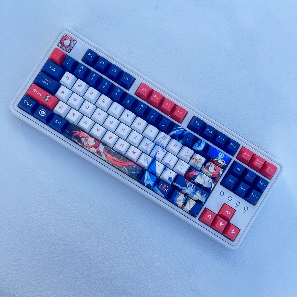 128 Phím Nilou Keycaps Cherry Profile Genshin Impact Anime PBT Dye Sub Bàn phím cơ học Keycap