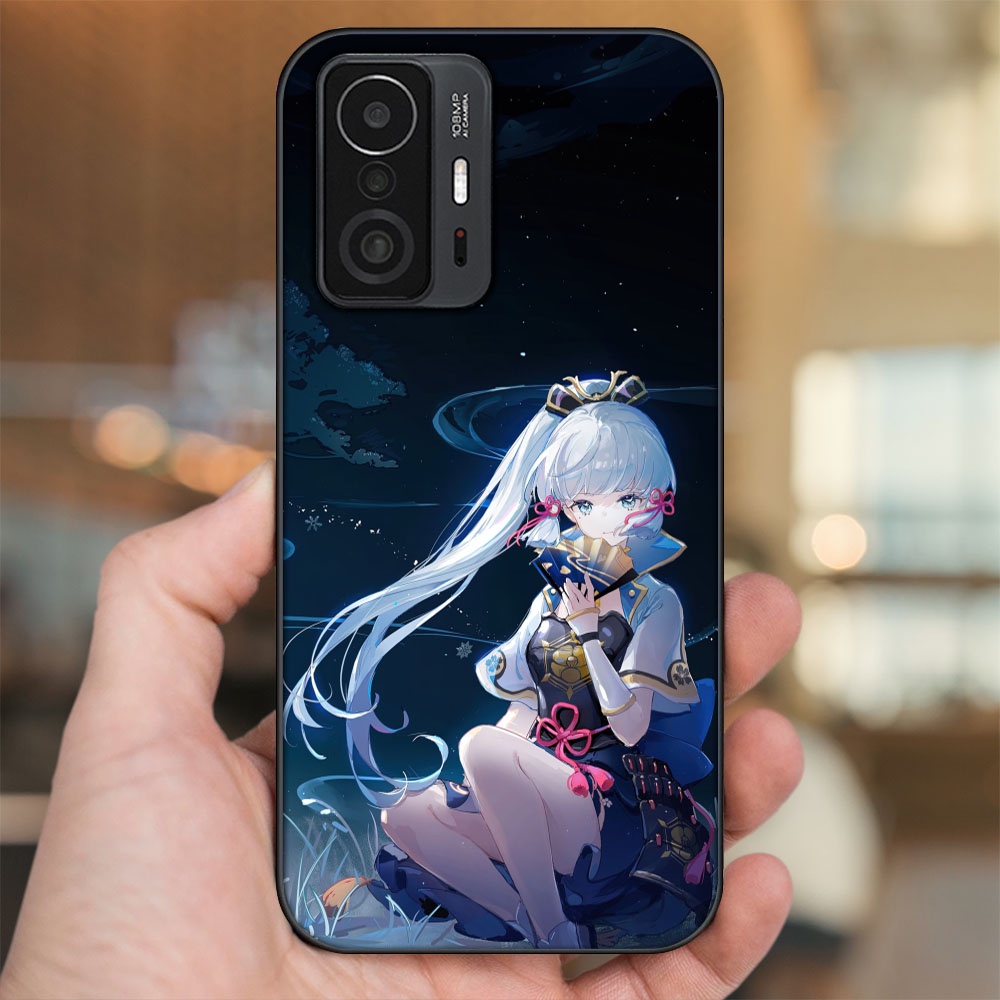 Ốp lưng Xiaomi 11T Pro 5G viền đen in hình Ayaka Genshin Impact